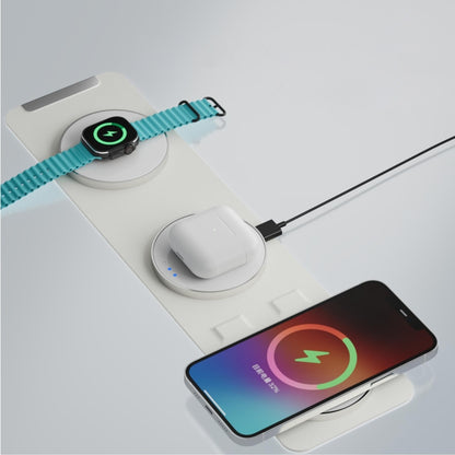 H34 15W 3 in 1 MagSafe Magnetic Folding Wireless Charger