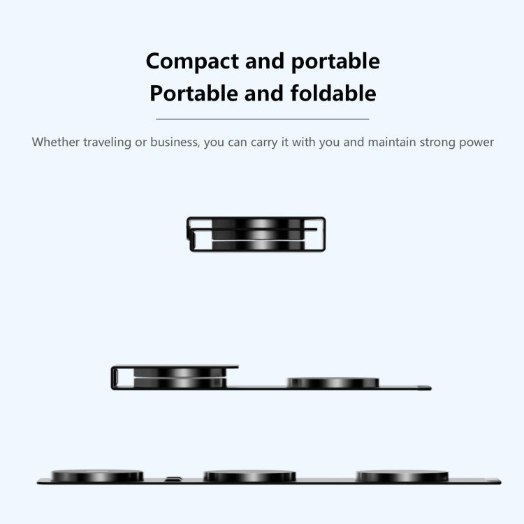 H34 15W 3 in 1 MagSafe Magnetic Folding Wireless Charger