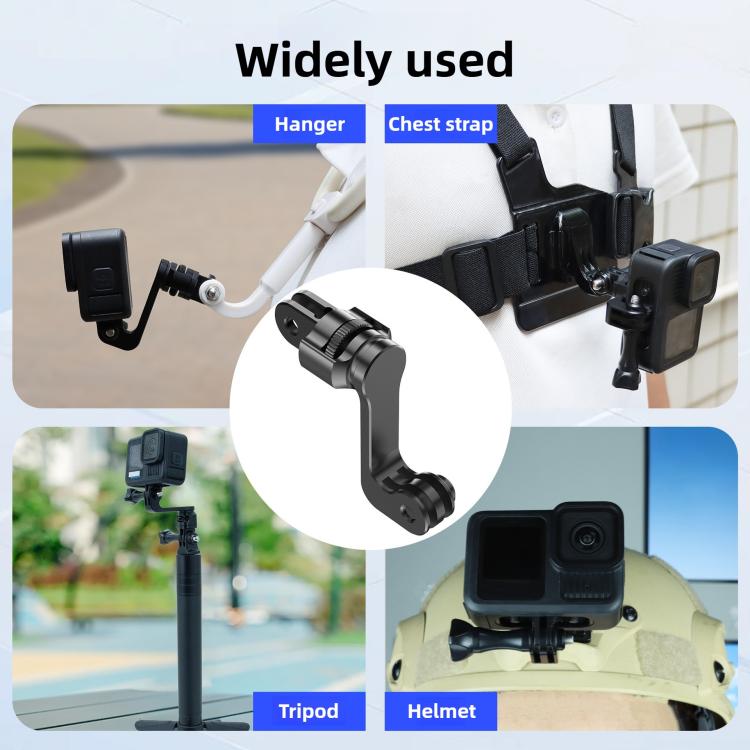 Centre Mounted Vertical Horizontal 360 Rotation Mount Adapter with Long Screw, For GoPro Action Camera