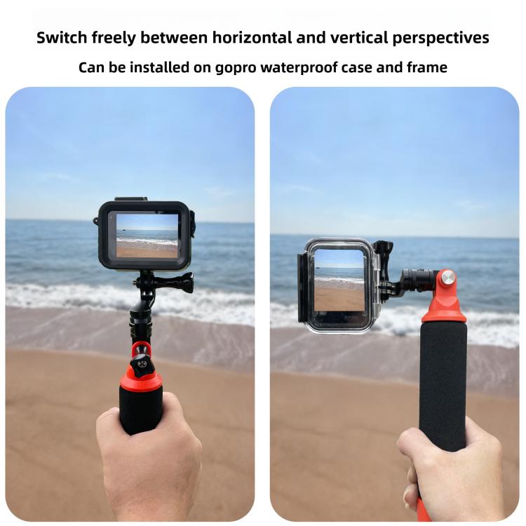 Centre Mounted Vertical Horizontal 360 Rotation Mount Adapter with Long Screw, For GoPro Action Camera