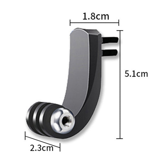 Sports Camera Accessories For GoPro HERO11 Black / HERO9 Black / DJI Osmo Action 3, Center Vertical Bend Arm