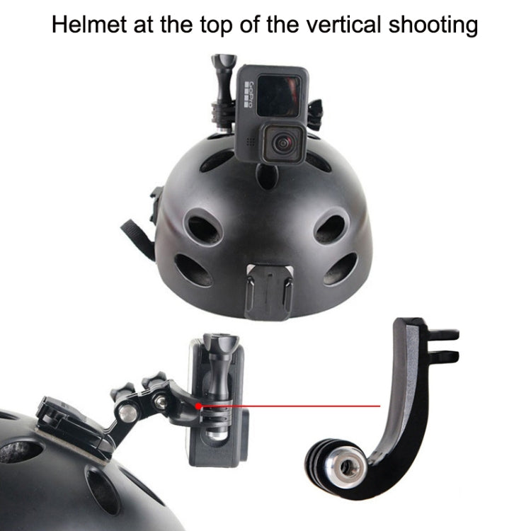Sports Camera Accessories For GoPro HERO11 Black / HERO9 Black / DJI Osmo Action 3, Center Vertical Bend Arm