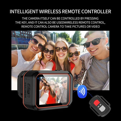 SC002-12 4K Outdoor Sports Camera WiFi Diving Waterproof Mini Camera, Black