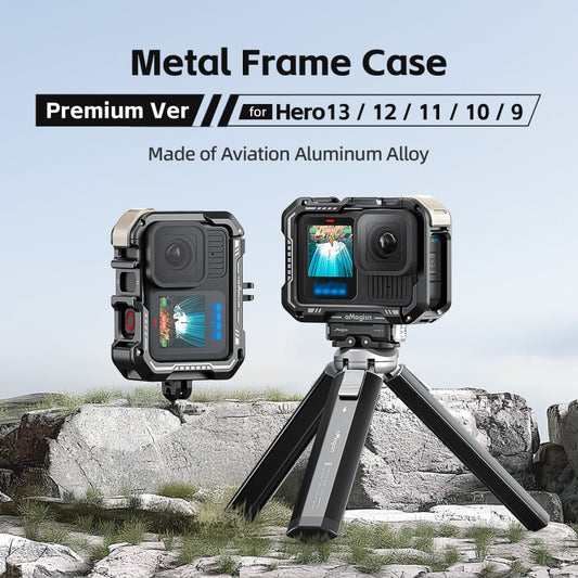 AMagisn Upgrade Ver Metal Rabbit Cage For GoPro HERO13 Black / HERO12 Black / HERO11 Black / HERO10 Black / HERO9 Black, AP10