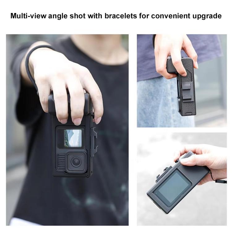 Street Vlogging Handle For GoPro HERO13 Black / 12 Black / 11 Black / 10 Black / 9 Black, For GoPro HERO