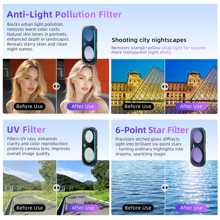 Insta360 Luna Ultra Magnetic Filter — aMagisn CPL/UV/ND/VND (14 Options)